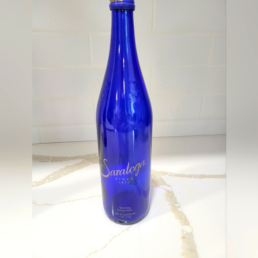 Cobalt Blue Glass Saratoga Water Bottle